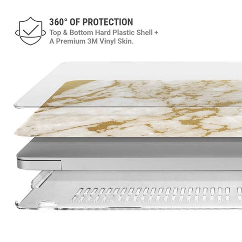 Basic Marble MacBook Air 15in (2023-2025) Case plus Skin